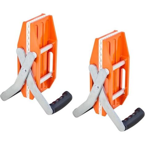 Pinces de Transport de Pierres 299,4 kg Pinces de Levage pour Dalles Granit à Deux Mains, Lot de 2, Porte-panneaux 6 cm d'Épaisseur, Outils de Transport Robustes pour Contreplaqué, Verre, Granit (1/5)