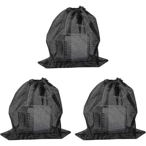 Trois sacs filtrants pour pompe avec cordons de serrage, adaptés aux pompes de bassin et aux bassins à poissons, mesurant 18,5 pouces (environ 47 cm). (1/5)