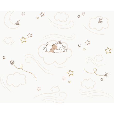 Papier peint panoramique - Disney Winnie l'ourson Sleepy Little Bear - Taille: 300 x 250 cm