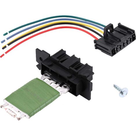 Résistance de ventilateur, résistance de ventilateur de moteur de chauffage avec faisceau de prise de réparation de câblage pour Qubo 77364061 95508692 (1/5)