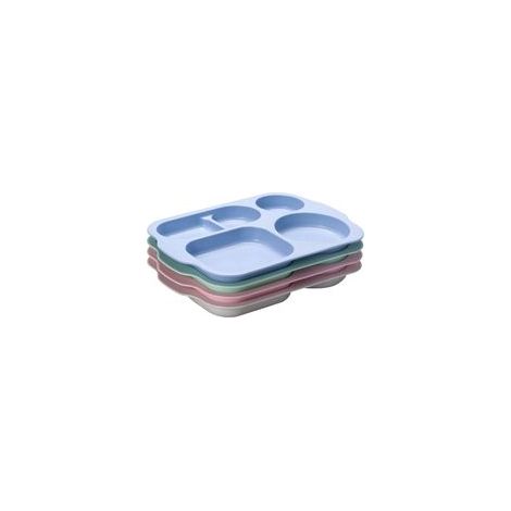 4Pcs Assiettes 5 Compartiments Assiettes Divisées Assiette Compartiment Adulte Assiettes Menu Plastique Reutilisable Sans BPA Passe Au Micro-Ondes Et Au Lave-Vaisselle pour Enfants Adultes (3020cm) (1/5)