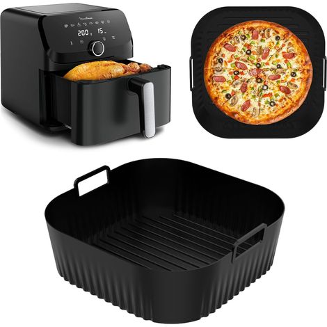Accessoires Air Fryer pour Moulinex Easy Fry Mega 7.5 L, Moule en silicone Airfryer pour Moulinex EZ8558F0, Plat pour friteuse à air Moulinex(1pc) (1/5)