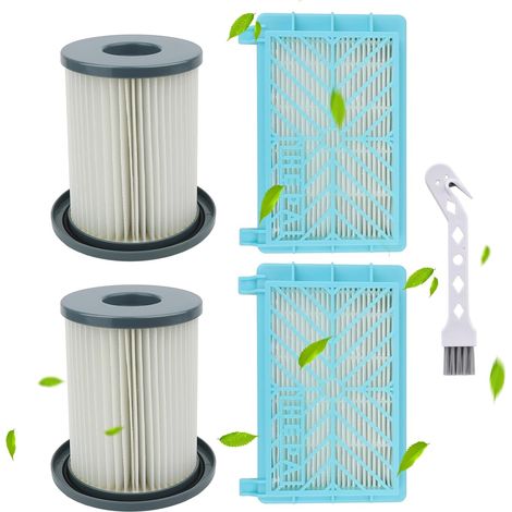 FC8732 Filterset für Philips FC8732 FC8720 FC8724 FC8734 FC8736 FC8738 FC8740 FC8748 EasyClean Beutelloser Staubsauger Filter Ersatzfilter Ersatzteile, 4 Stück (1/5)