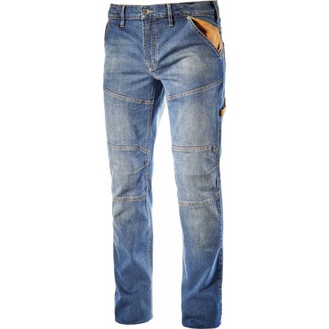 DIADORA UTILITY STONE PLUS PANTALONE PANTALONI JEANS DA LAVORO BLU ELASTICIZZATI