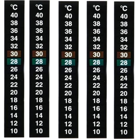 10 Thermomètre, Adhésif, Bande Température, Affichage Degré Celsius, Aquarium Réservoir