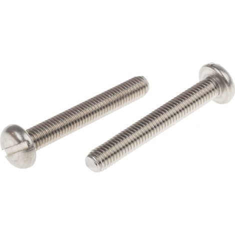 Vis à métaux RS PRO M5 à tête Cylindrique fendue en Acier Inoxydable, 35mm ( Prix pour Sachet de 50 ) (1/2)
