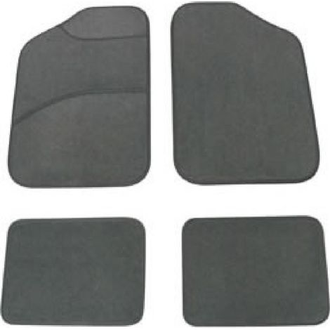 4 TAPIS UNIS MOQUETTE NOIRE ADNAUTO