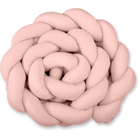 Protector de cuna trenzado XXL - rosa empolvado