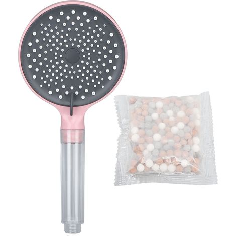 Doccetta a mano ad alta pressione in ABS con 3 getti per bagno, colore rosa. - AquaForge (1/5)