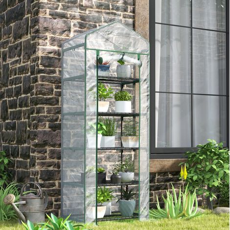 Foliengewächshaus mit 5 Ebenen 69x49x193 cm aus Stahl OKMYHOME (1/5)