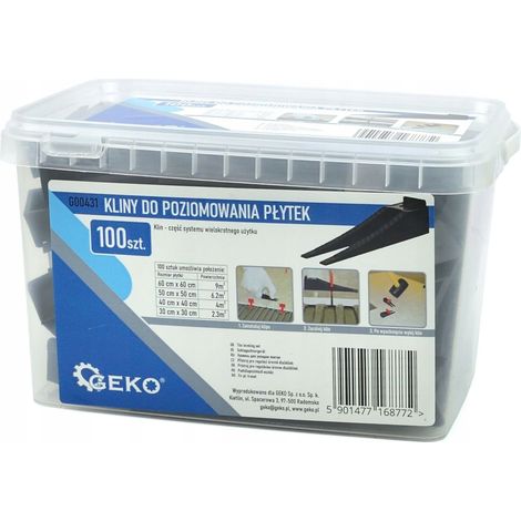 Produit de pose pour carrelage geko tile leveling wedges 100 pcs réutilisable facile à utiliser (1/3)