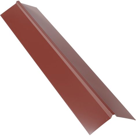 Cobija doble 1 m para chapa acanalada de acero lacado - Color - ROJO RAL 8012, Longitud - 1 m