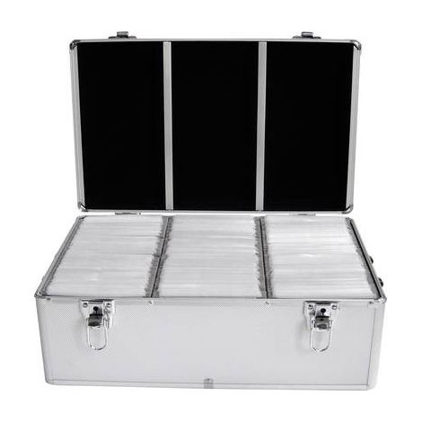 Valigetta per CD MediaRange 500 CD/DVD/Blu-ray Alluminio Argento 1 pz. (L x A x P) 44.7 x 18 x 30 cm BOX77 (1/5)
