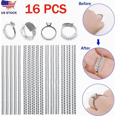 Ensemble de 16 ajusteurs de taille de bague invisibles pour desserrer une bague (1/4)