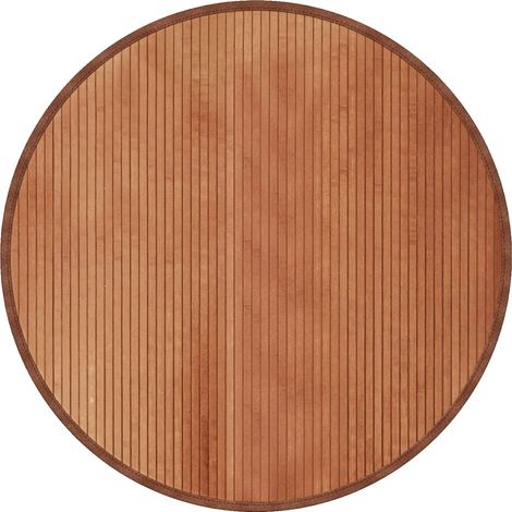 Tappeto Rotondo Marrone 100 cm in Bambù vidaXL (1/5)