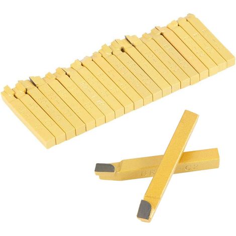 Lot de 20 outils de tour 1/4" à plaquettes carbure soudées pour fraisage, coupe et tournage (1/5)