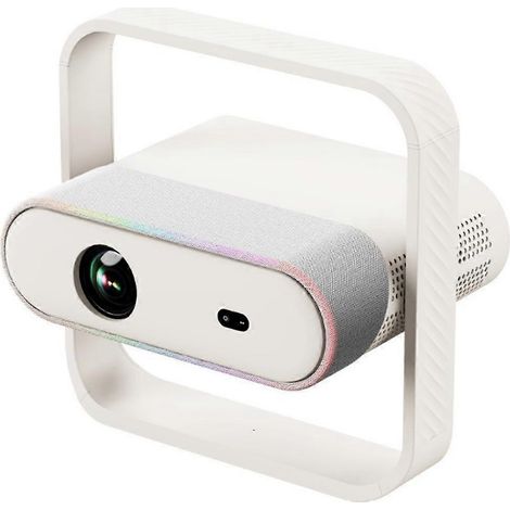 Projecteur intelligent natif 1080p pour Android, mise au point automatique, Bluetooth 5.4, éclairage ambiant RGB, haut-parleur HiFi, home cinéma portable, prise UE. (1/5)