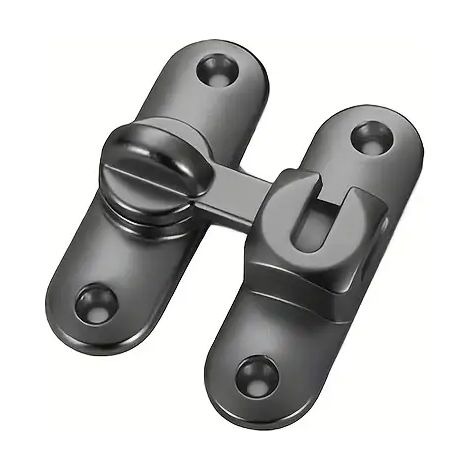 Verrou a bascule en acier inoxydable quatre vingt dix degres pour porte coulissante et porte de cabinet fixation securisee (1/5)