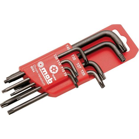 Etui de 8 clés mâles - Tamper Torx®, CRV - en Acier Chrome Vanadium - Serrages plus puissant - MOB (1/3)