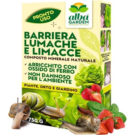 Albagarden - Lumachicida Naturale con Ossido di Ferro - Barriera Lumache e Limacce a Base di Minerali - Granulare 750 gr (1/5)