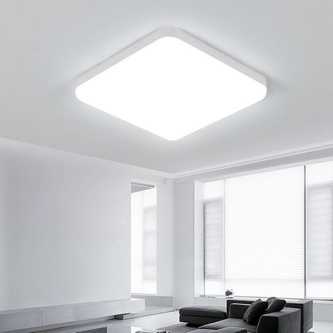 Plafonnier LED Carré 32W - 1 Unité - Blanc - IP54 Étanche - Éclairage Intense - Salle de Bain Cuisine - 25 cm (1/5)