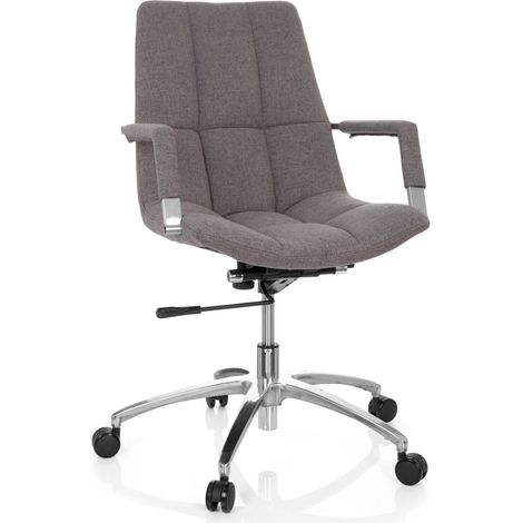 Bürostuhl / Drehstuhl SARANTO Stoff dunkelgrau hjh OFFICE (1/5)