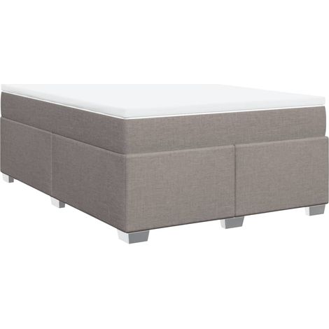 Maison Exclusive - Giroletto a Molle con Materasso Tortora 140x190 cm in Tessuto