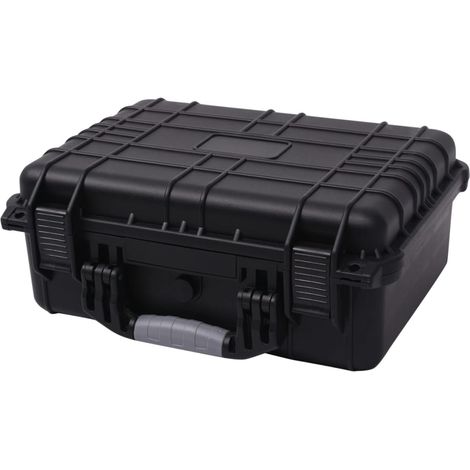 Maletín protector de equipo negro 40,6x33x17,4 cm