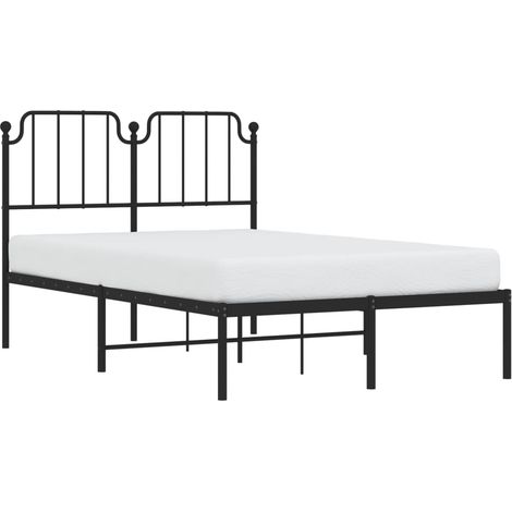 vidaXL Giroletto con Testiera in Metallo Nero 120x200 cm (1/5)