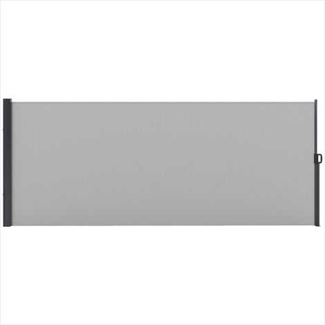 Store banne Brise-vue rétractable 4 x 1,6 m gris clair (1/5)