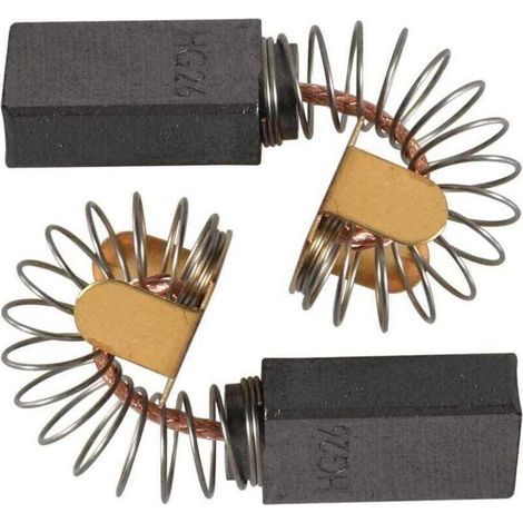 Jeu de balais de charbon de rechange (2 pièces) pour Bosch 1619X08020, 1619X07410, 1619X01351, 2610320391 et scies circulaires Skil HD77 - S77 (1/2)