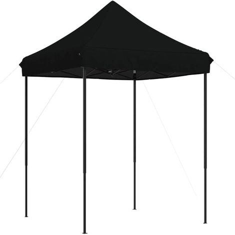 Tente de réception noire, 200 x 200 x 306 cm, toile Oxford. (1/5)
