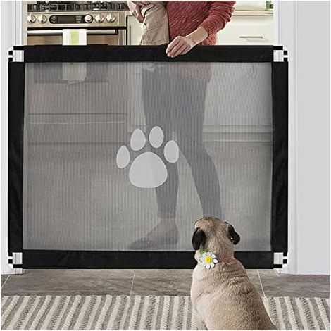 Porte Pour Animaux - Barrière De Sécurité Pour Chien - 100 cm x 80 cm - Pour Escaliers Portes Et Couloirs - Montage Sans Perçage Ou Avec Vis - 1 Pièce (1/5)