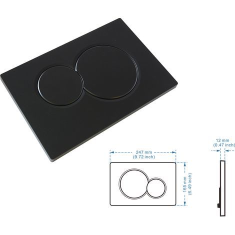 Plaque de commande double Sigma01 : noir de jais RAL 9005 (115.770.DW.5) (1/4)