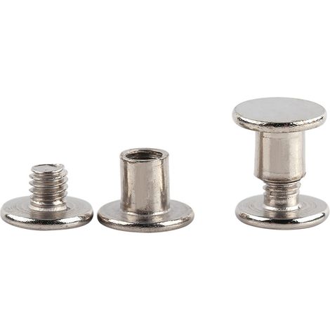 Rivets pour albums photo et registres, nickelés, M56 mm, 100 pièces/paquet (1/3)