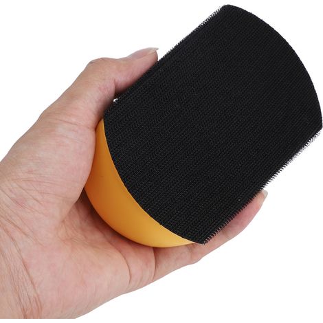 Bloc de ponçage main 5" 125mm avec disque abrasif Velcro pour polissage et meulage (1/5)