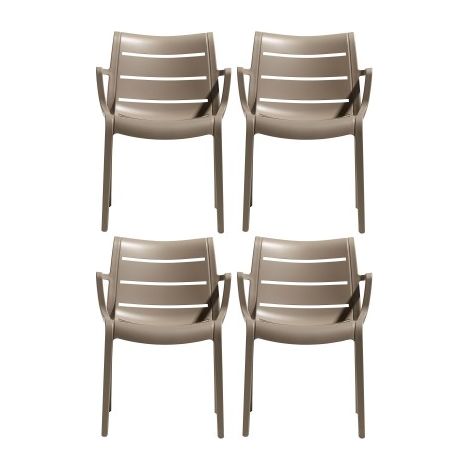 4 Chaises design de jardin - SUNSET - Lot de 4 - deco (1/5)