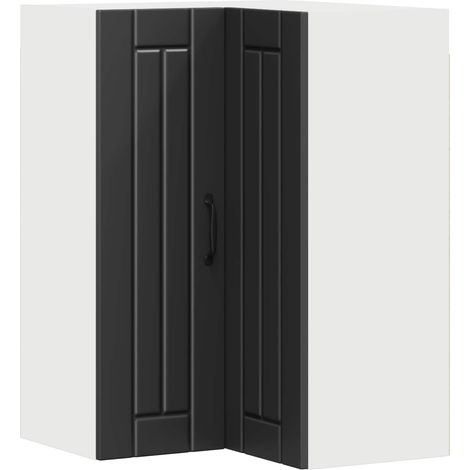 Maison Exclusive - Armario Esquinero de Pared LUCCA Negro 57 x 57