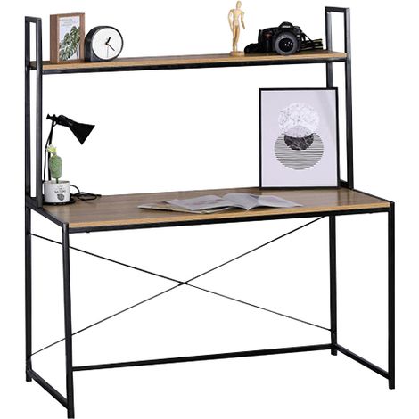 Escritorio Barthy 120x60x138 cm con estante superior