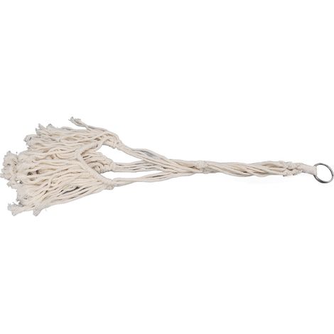 Support de plante naturel sans odeur, style scandinave, magnifique porte-plante artisanal à macramé avec anneau en acier, suspension élégante pour décoration intérieure. (1/5)