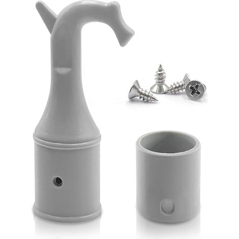 Plastic End Cap for Manual Pull Rod Roof Window - Replacement Part with Screw for Opening Bar in 4 Sections - End Hook Installation (1/5)