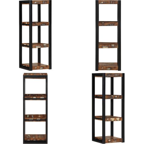 vidaXL Étagère murale multicolore 35x35x100cm bois massif récupération (1/5)