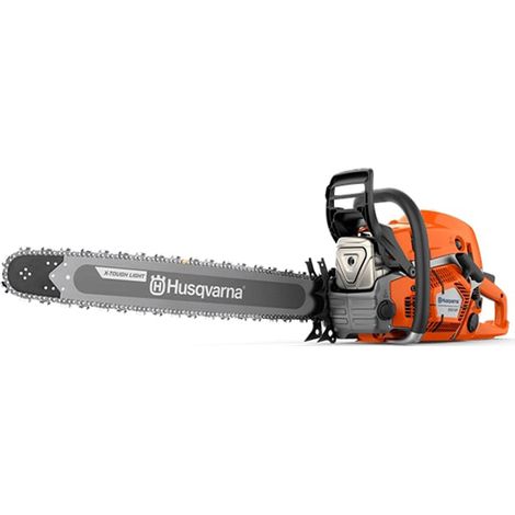Husqvarna – Tronçonneuse thermique 92,7 cm³ – Moteur X-Torq – Longueur de guide 60 cm – Vitesse de chaîne 23 m/s – Pour bois dur et teck (1/5)