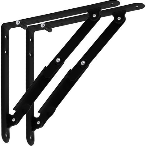 Klappkonsole 205 x 200 mm schwarz mit Arretierung