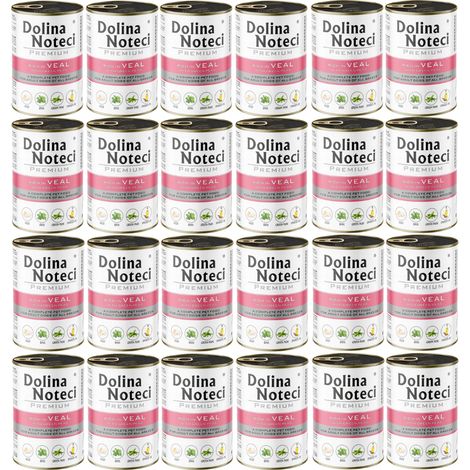 DOLINA NOTECI Premium Riche en veau et petits pois - aliment humide pour chien - 24 x 400 g (1/2)