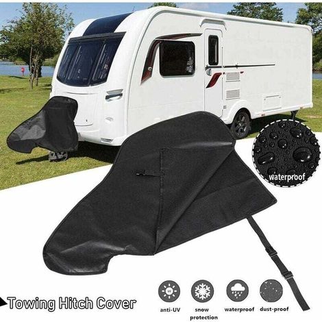 Universal-Anhängerkupplungsabdeckung für Wohnwagen, wasserdicht, atmungsaktiv, mit Gurten (1/4)