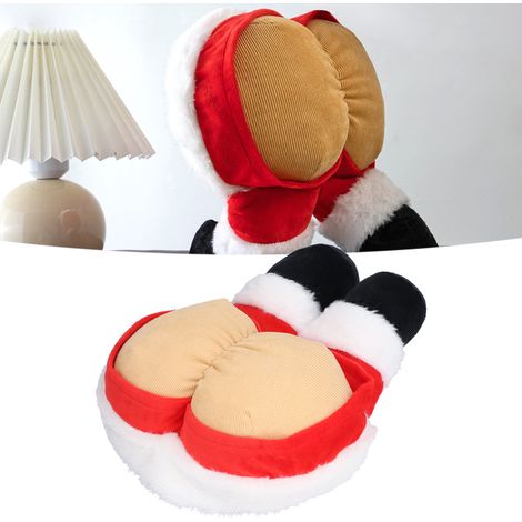 Coussin de Noël Fluffy Santa - Oreiller Décoratif pour Canapé, Coussin de Voyage Confortable (1/5)