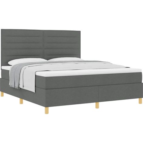 Maison Exclusive - Boxspringbett mit Matratze Dunkelgrau 180 x 20 (1/5)