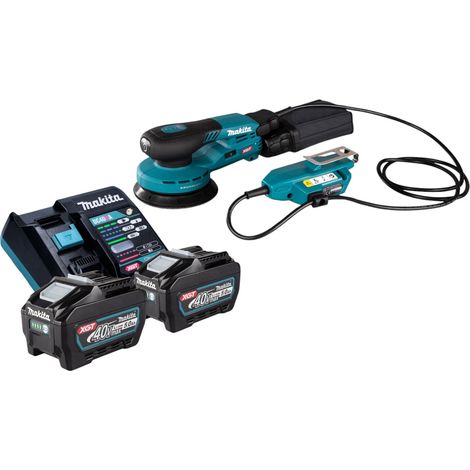 Makita BO 001 CGT201 Levigatrice rotorbitale a batteria 40 V max. 125 mm 5,0 mm di corsa Brushless + 2x batteria 5,0 Ah + caricabatterie (1/5)