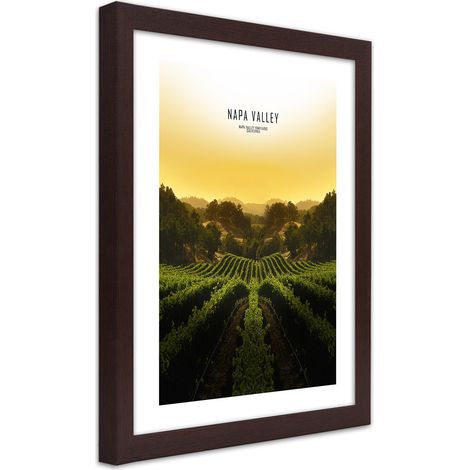 Quadro con cornice, Vigneti nella Napa Vallley - 40x60 (1/5)
